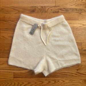 Neiwai Cozy Mohair Shorts | Snow White | Size M | NWT